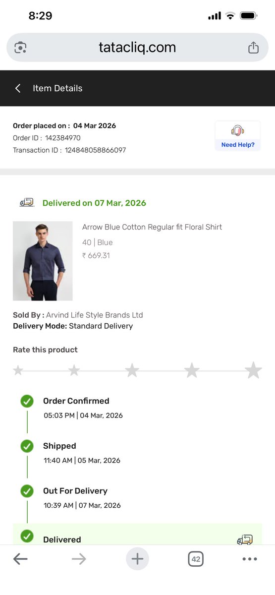 skyprorad's tweet photo. @TataCLiQCare doesn’t care about the customers. They coax you to place a no return order saying replacement is available for wrong size or fit. Then they refuse to replace or return or refund. #JagoGrahakJago #ConsumerRights https://t.co/0vNFd1nrKJ