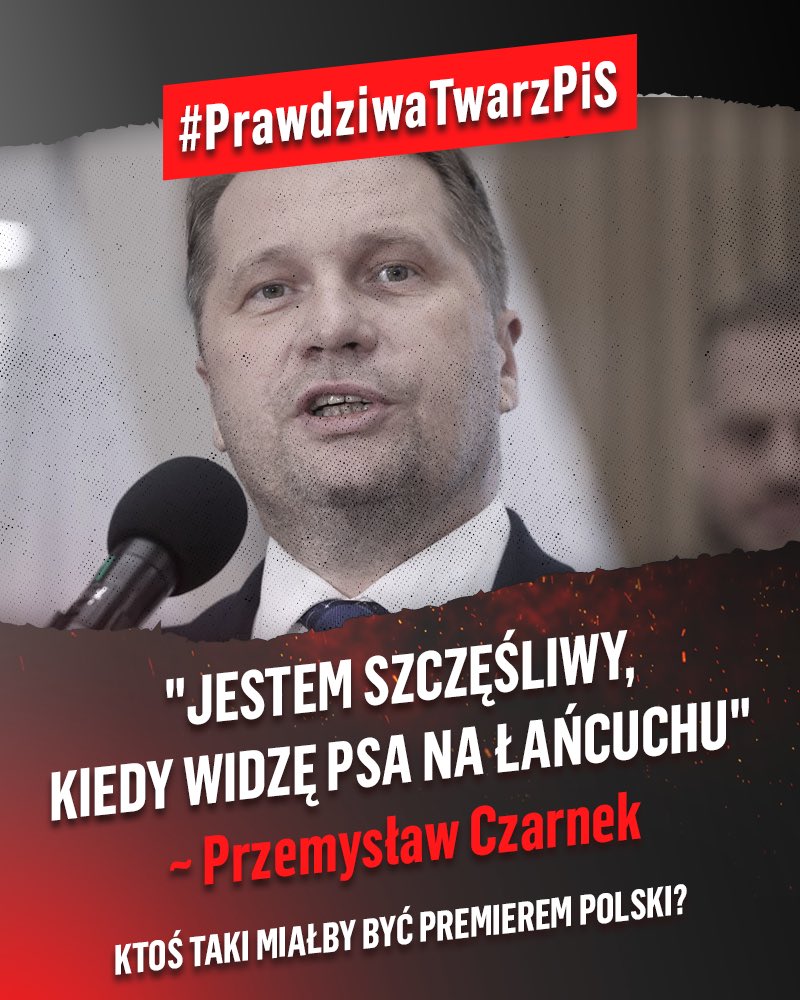 To nie jest cytat z mrocznej literatury. To słowa człowieka, który chce rządzić Polską.

#PrawdziwaTwarzPiS