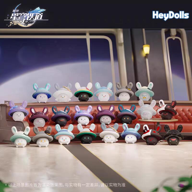 Heydolls Rabbit HeyDolls Bunny Mushroom and Mushroom Ghost Series mini-figures # ...