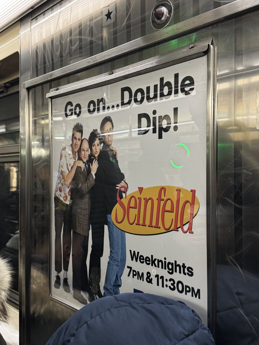 just cracks me up how they are advertising seinfeld on the subway - like i was transported back to 1996