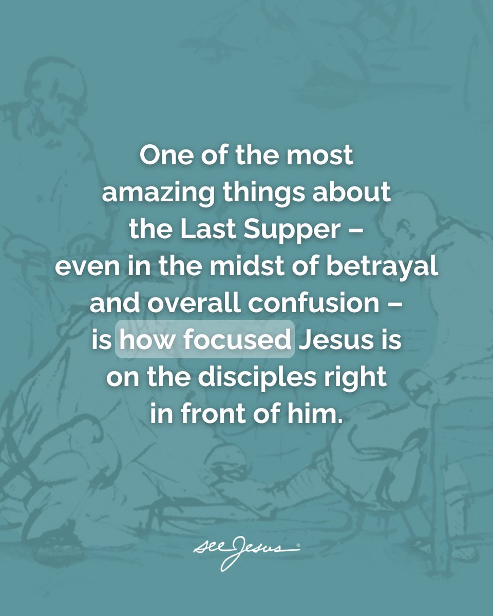 seeJesus's tweet photo. If you knew you were about to die, what would you be focused on?

Jesus? The people in front of Him. At the Last Supper, He’s comforting and blessing them. "I will not leave you as orphans."

How beautiful is the heart of Christ?

Read today's devotion: https://t.co/zOciD2b8Ta https://t.co/z3NCYNoRbV