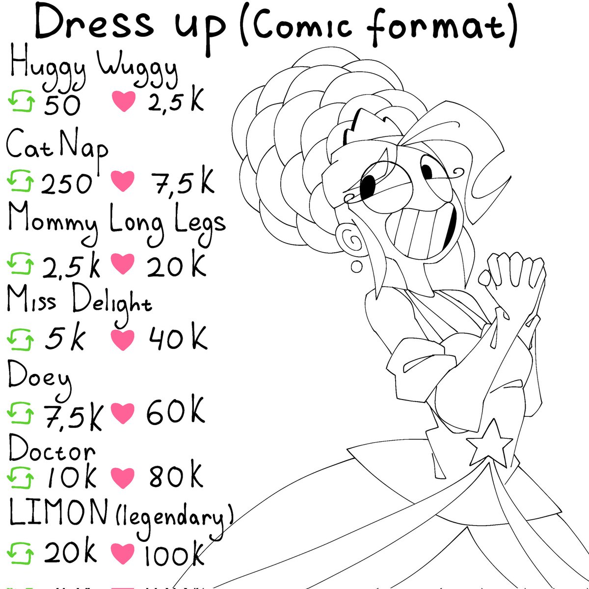 #PoppyPlaytime
#lilylovebraids

Well.. LETS PLAY!!

I'm going to do dress-up in a comic format for 3-4 pages!!