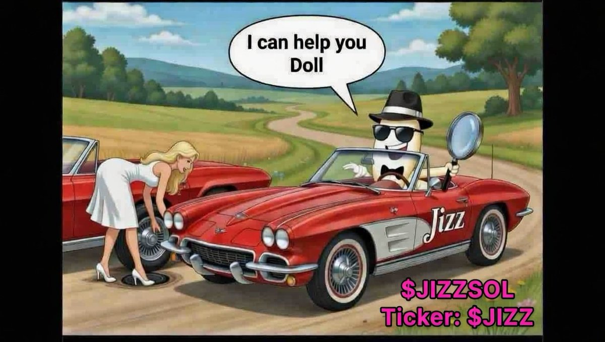 jizz_sol's tweet photo. $JIZZSOL Ticker: $JIZZ
#Memecoin #Meme #CryptoGems #Corvette #Carguy #Hotbabes #Longdrives #Classiccar #Sol #BTC #Eth
Jizz WEBSITE: https://t.co/9Ju6eWuqA0 https://t.co/abjgSTnRtd