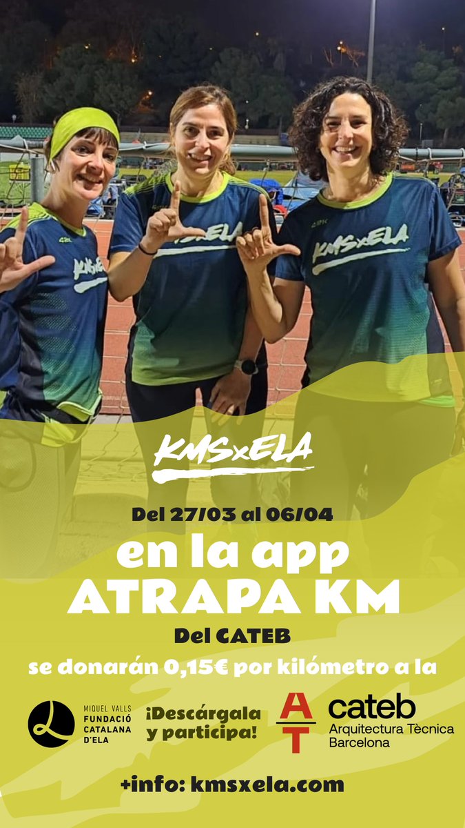 KMSxELA's tweet photo. ATRAPA KM

Organiza CATEB 

Del 28.03.26 al 06.04.26 (Semana Santa)

Se trata de correr, andar, ir en bici, nadar ... y cada #KMSxELA #BIKExELA sumará 0,15€ hasta un máximo de 12.000# 

¿Nos ayudáis? 

ABIERTO A TODO EL MUNDO 

Info➡️https://t.co/XCLpRNIFcG https://t.co/jlmnR8It4e