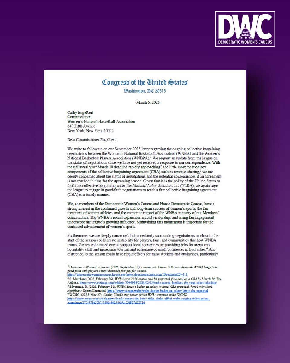 Democratic Women's Caucus tweet media