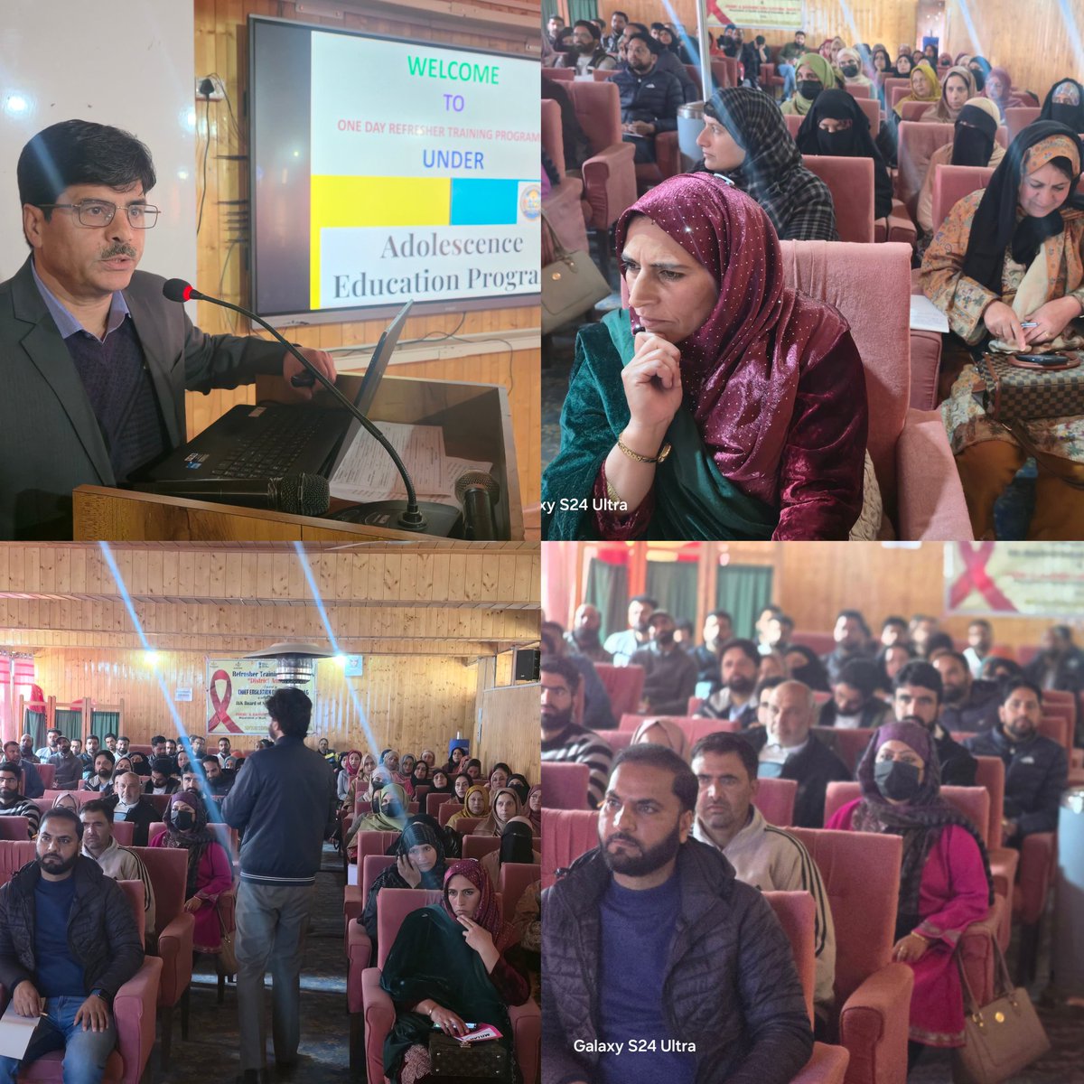 AnantnagDIPRC's tweet photo. One-day refresher training session on Adolescence Education Program(AEP) organised for teaching officials by @chiefang12823 in collaboration with the J&amp;K BOSE &amp; JK AIDS Control Society at DIET Anantnag. 

@sakinaitoo @DCAnantnag
@diprjk @ddnewsSrinagar 

https://t.co/Hg2TgTAj8y https://t.co/pxs3q3tj1f