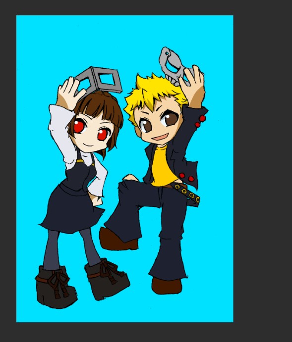 ←力尽きそうなデート絵と
→力尽きてる謎ポーズ絵