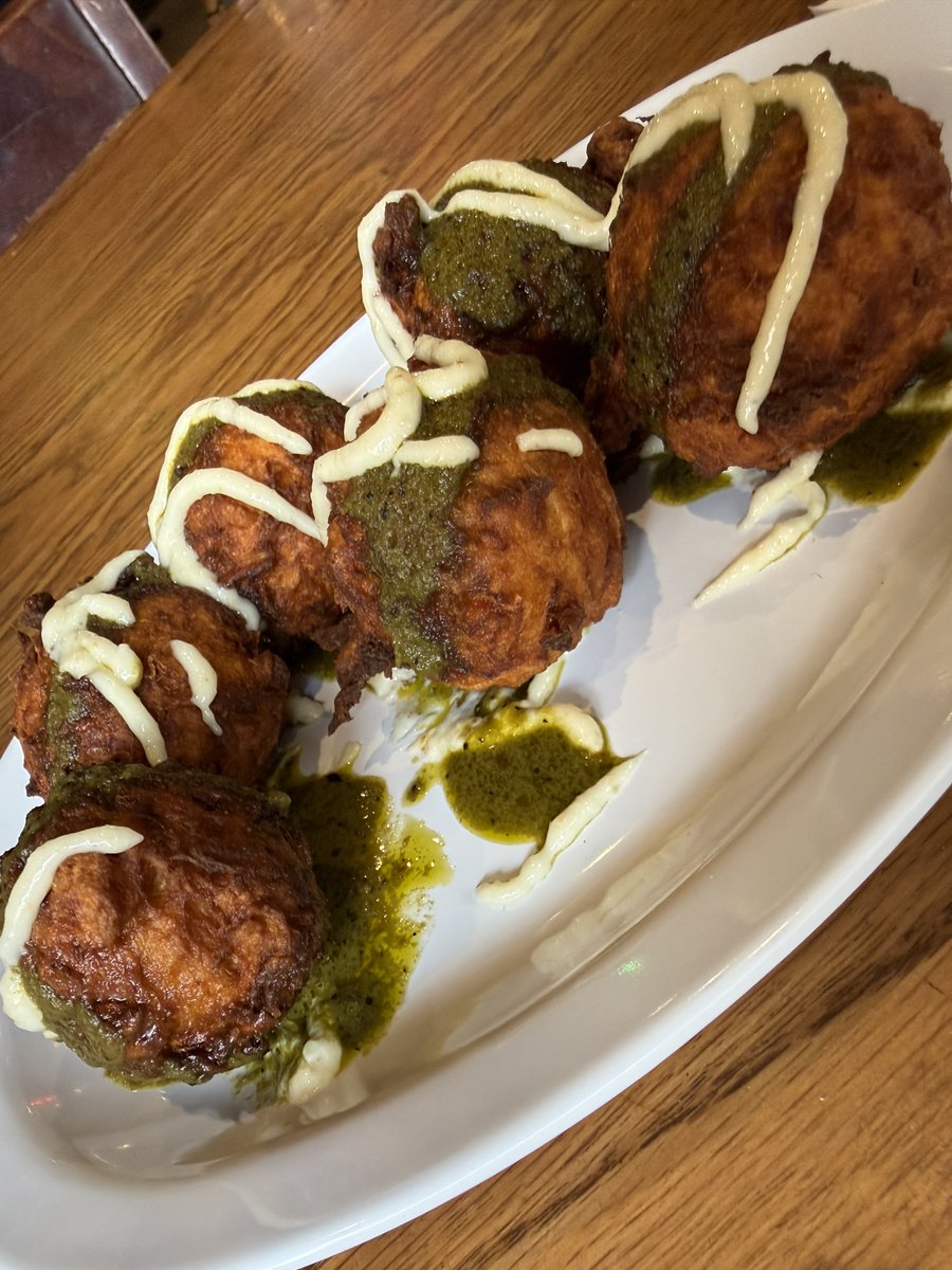 thrivecentric's tweet photo. Sweet Potato Goat Cheese Fritters #dorydeli #socal https://t.co/v4slAGouNc