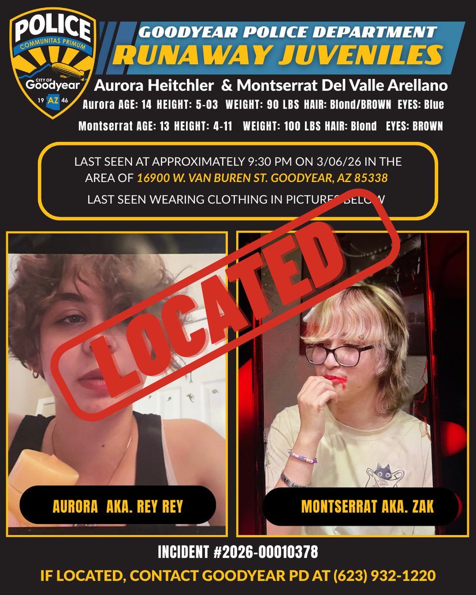 Goodyear Police Dept tweet media