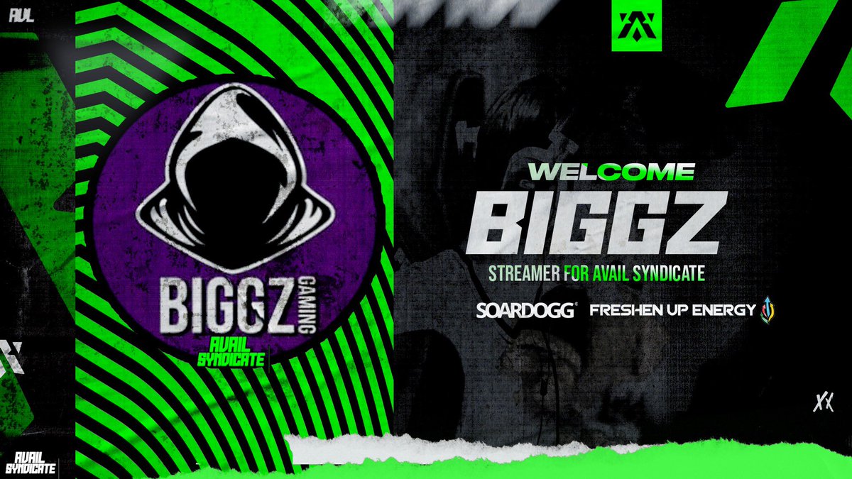 And once again, we are welcoming another new member today! 

Welcome our newest Streamer, <a href="/BiGGZ_DT/">BiGGZ</a> !

He is a very talented creator who specializes in Call of Duty, GO CHECK HIM OUT!

#WeAreAvail 👀💫

<a href="/DrinkFreshenUp/">Freshen Up Energy</a> <a href="/SoarDogg/">SoarDogg Apparel</a>