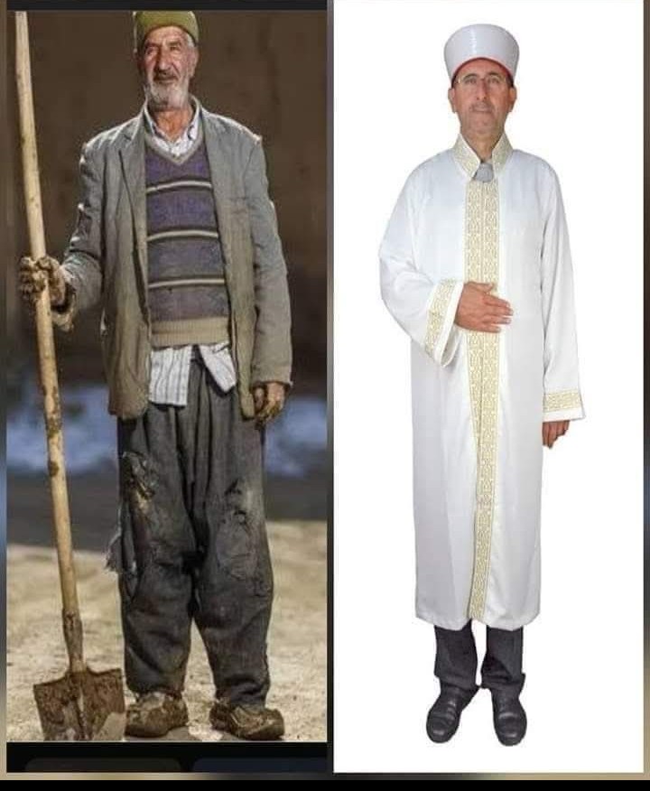 Sağdaki bilirkişi soldaki 75 yaşındaki hiç bir sosyal güvencesi olmayan şaban amcaya şükretmeyi ögretiyor islamın adaleti bu demekki.