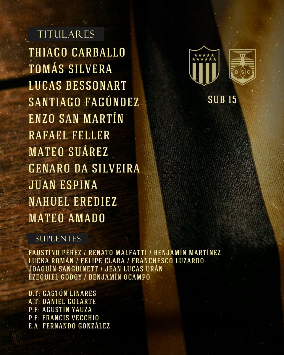 FormativasCAP's tweet image. #Sub15 | Así Formó Peñarol frente a Defensor en el Complejo Arsuaga.