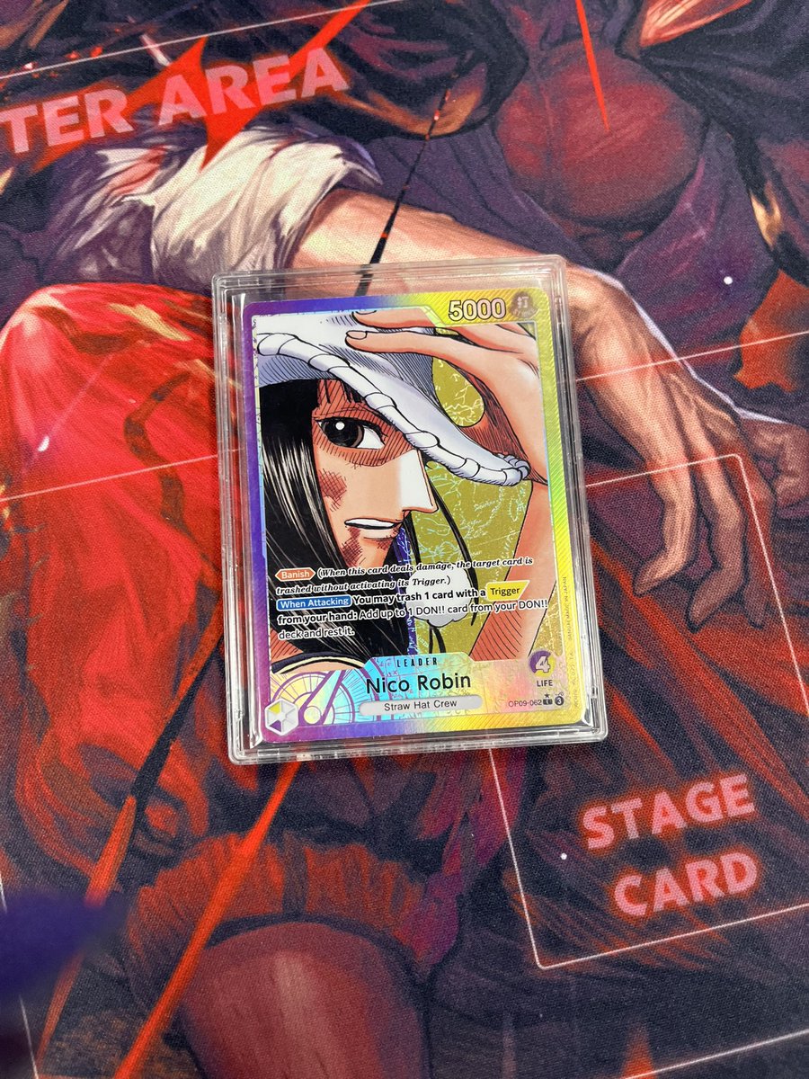 Still living off the high of winning my first locals last night with my favorite and first deck 😭 I LOVE YOU NICO ROBIN!!!
