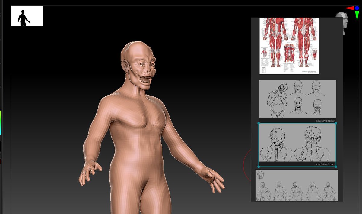 BLIGHTEMARE's tweet photo. @TheIndieManiac Happy #screenshotSaturday ! Antagonist WIP sculpt for our horror game! https://t.co/vOEzleaNTy