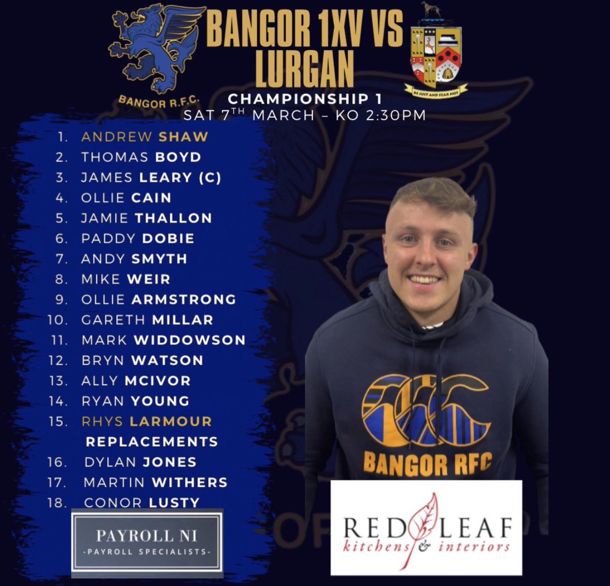 BangorRFC's tweet photo. 1XV
22-15 
Penalty Rhys Larmour https://t.co/ei4xqWhvLm