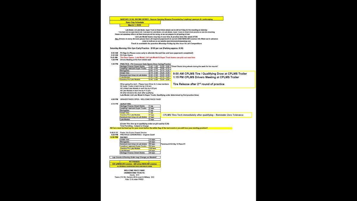 Carolina Pro Late Models Series CPLMS _ CCMS tweet media