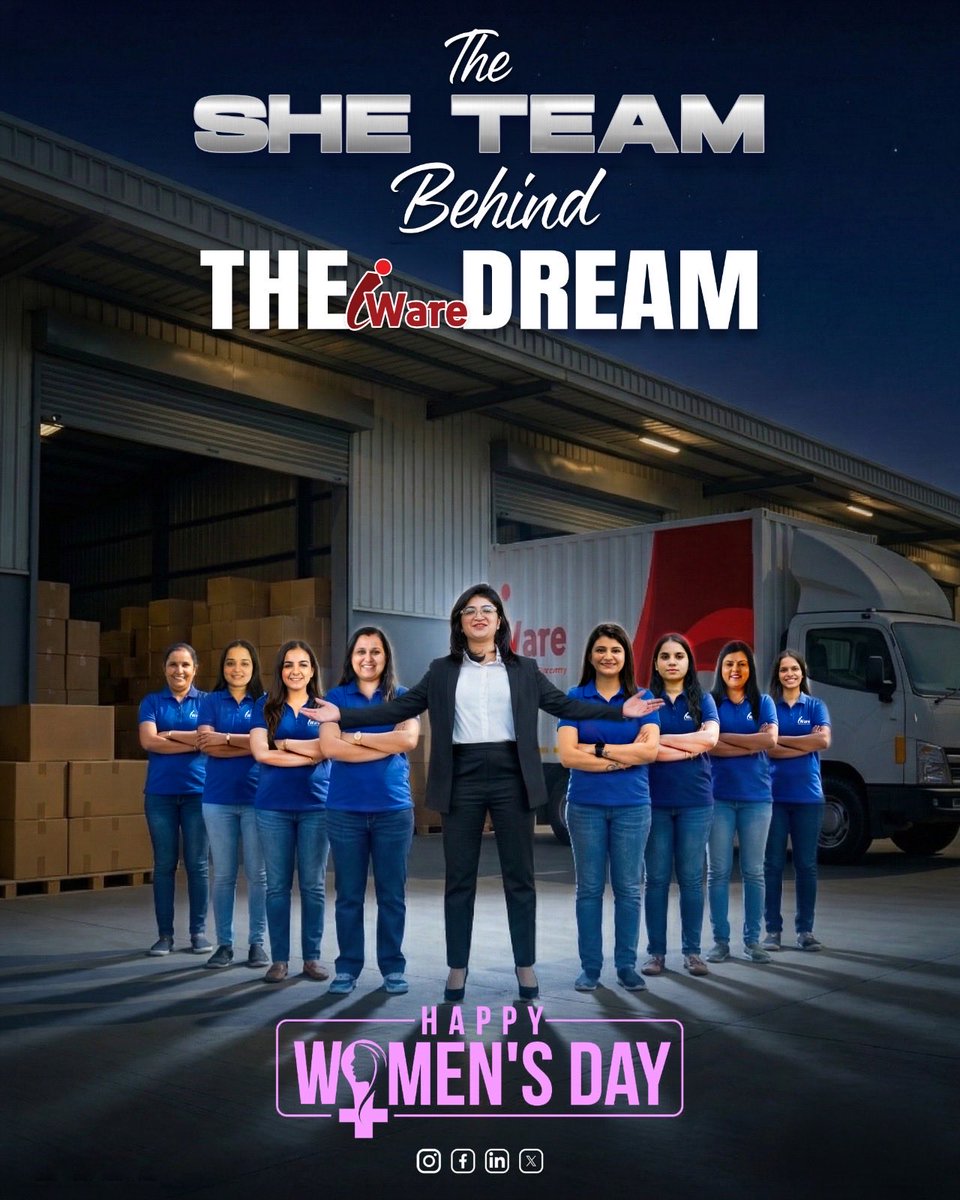 InterIndiaGroup's tweet photo. Behind every smooth operation, every shipment, and every milestone…
stands The SHE Team Behind the iWare Dream.
Today we celebrate the women whose dedication and leadership keep the wheels of logistics moving forward.

Happy Women’s Day.
#SheTeam
#TheiWareDream
#WomenInLogistics https://t.co/WhLTZaIlbb