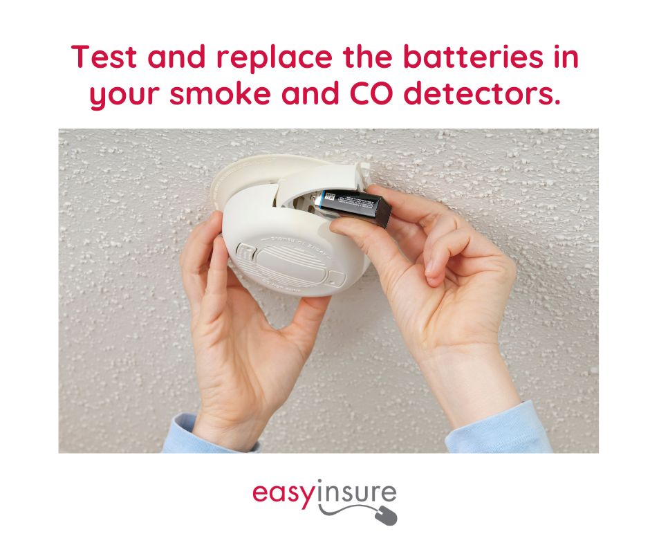 easyinsure_'s tweet image. As you set your clocks ahead this weekend, remember it’s also the perfect time to test and replace the batteries in your smoke and carbon monoxide detectors. A simple check now can help keep your home and family protected all year long. #springfoward #EasyInsure