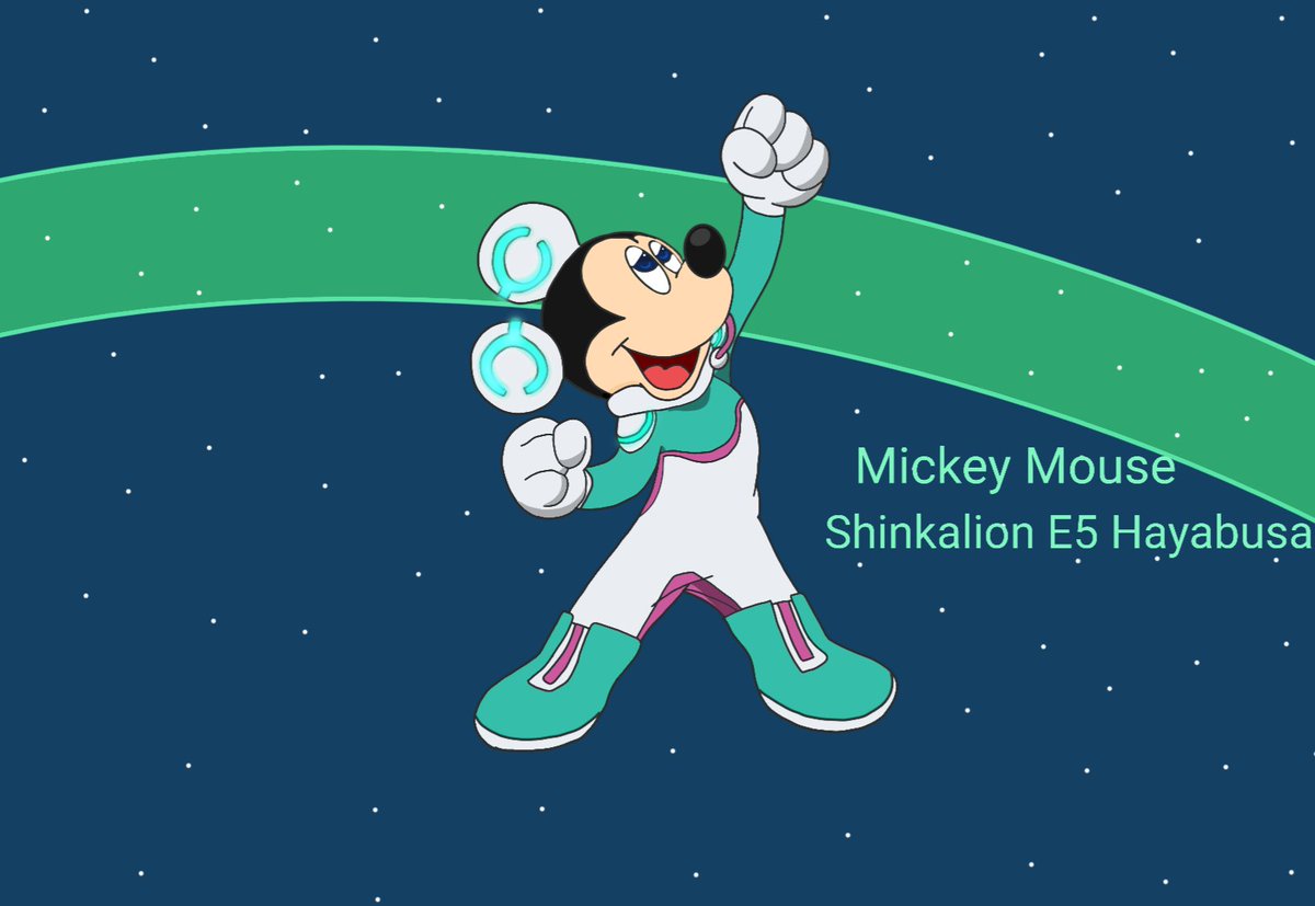 ProPedroGaming's tweet photo. Mickey Mouse as Shinkalion E5 Hayabusa driver https://t.co/jMwNnVv6xR
