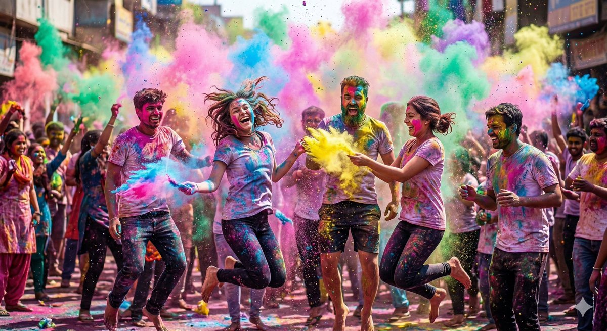 natureimagined's tweet image. Throw kindness like confetti ! 🎨🇮🇳 Happy Holi to everyone celebrating. There is nothing quite like the energy, music, and pure joy of this festival. My camera barely survived, but it was worth it! 💖💙💛 #Holi2024 #FestivalOfColors #HoliHai #TravelIndia #CultureTravel