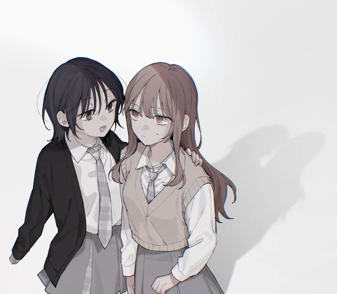 アシスタントでたくさんお世話になっている遮二無二さんに直井と吉沢を描いていただきました…! うれしい…かわいい…ありがとうござます!!