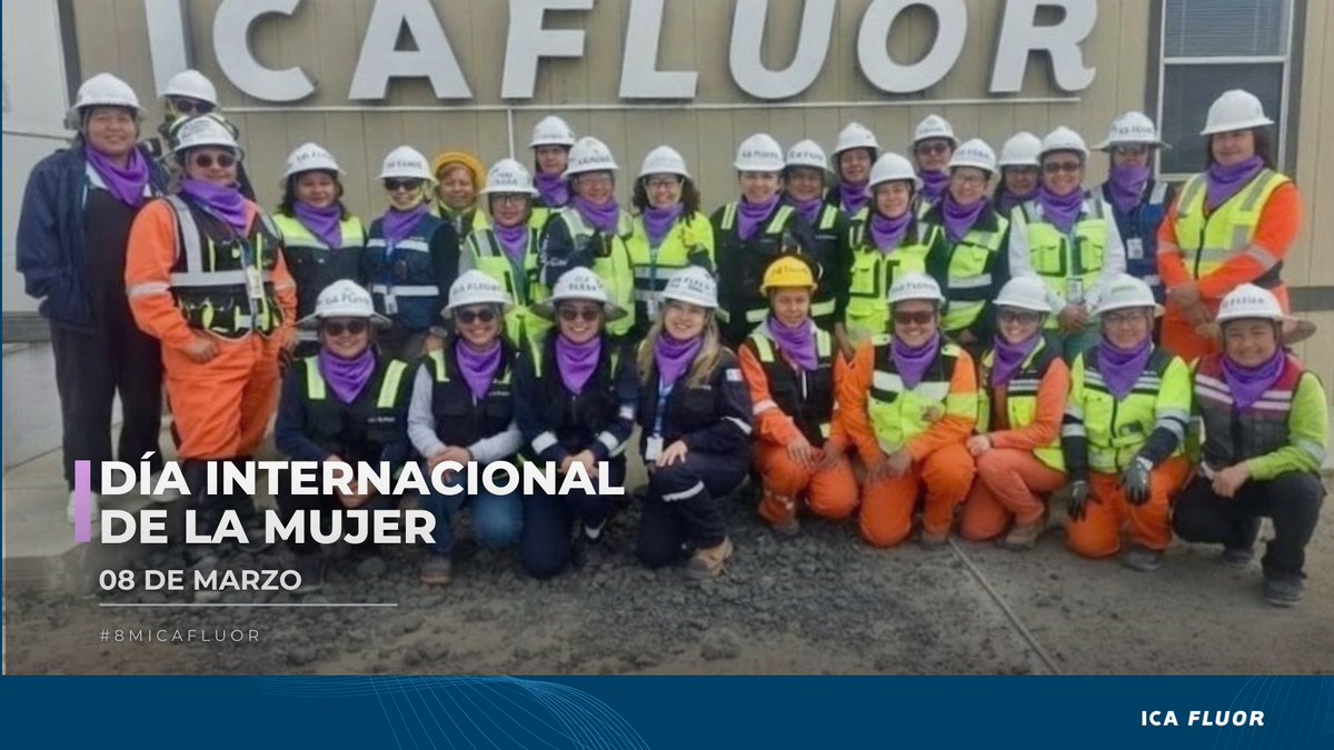 ICAFluorOficial's tweet photo. En ICA Fluor reconocemos la fuerza, el talento y la voz de las mujeres que transforman realidades todos los días. Hoy y siempre, reafirmamos nuestro compromiso con la equidad, el respeto y la inclusión para impulsar un futuro más justo y con igualdad de oportunidades. #8M #ICAF https://t.co/KW7GdtLxbP