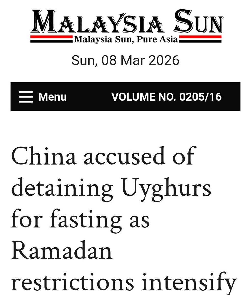 CUyghurstudyMY's tweet photo. Mengamalkan #Islam dilarang di Turkistan Timur/xinjiang. Polis komunis China menahan enam penduduk #Uyghur dari pelbagai kampung di #Hotan, Bulaq Chorgey, Bash Chapal, Dul Tugman dan Korgan. China menuduh mereka menjalankan puasa #Ramadan secara rahsia.
 https://t.co/vtuu941VkR https://t.co/Mrz4yLbUrA
