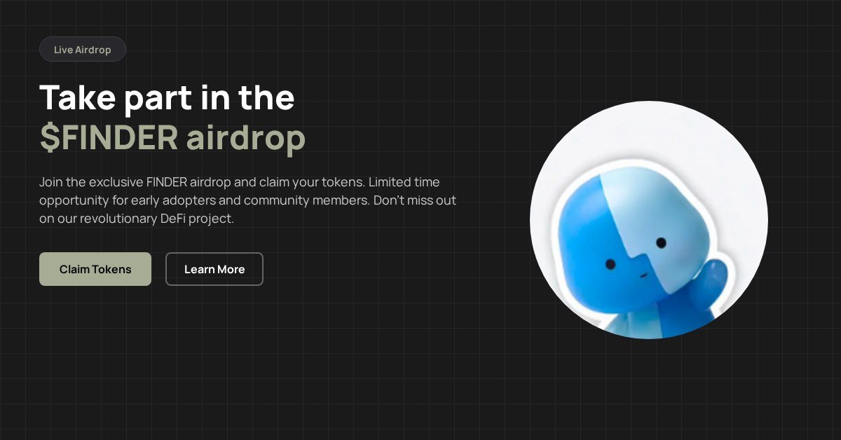 brayyyona's tweet photo. BREAKING: $FINDER DROP LIVE!
Exclusive drop only for community holders
First come, first served — claim now before it's gone!

https://t.co/tUqCrcMswi https://t.co/gcXL4Uxz4H