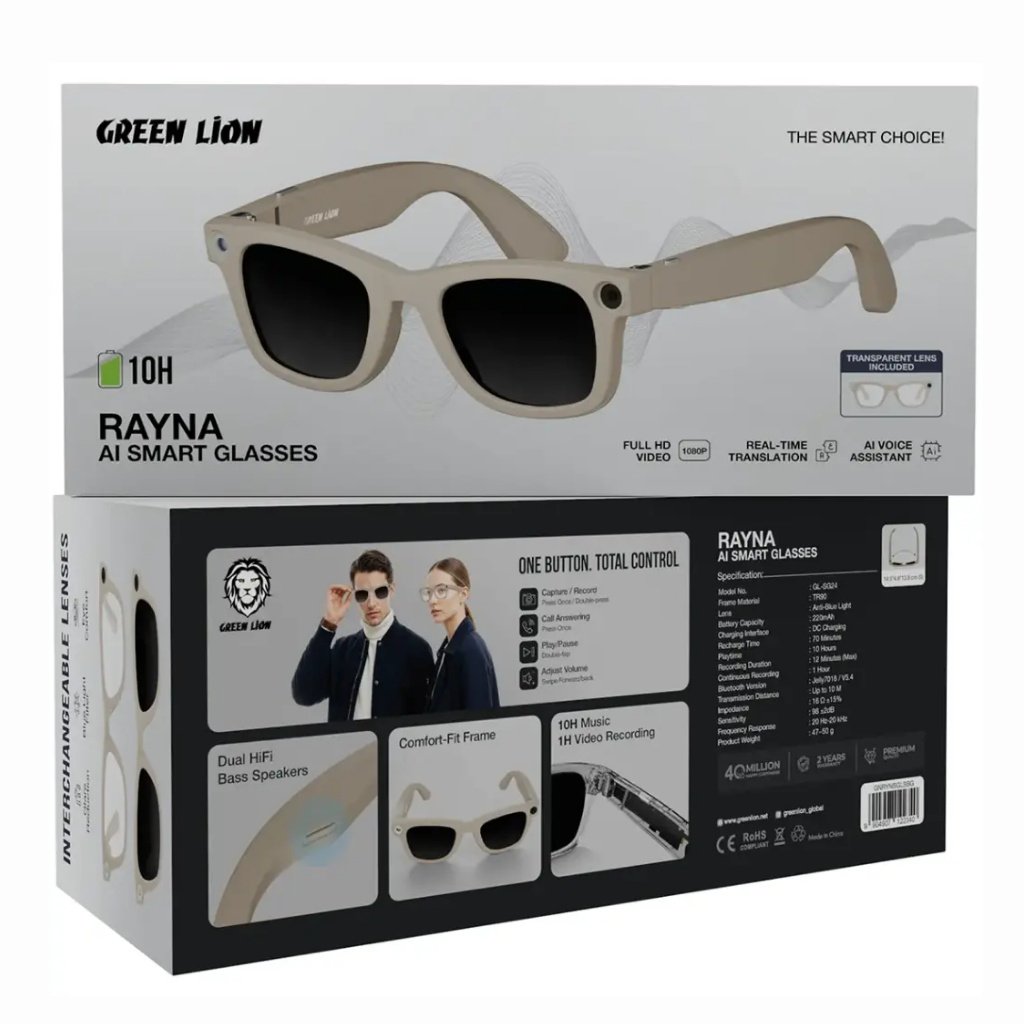 Green Lion Rayna AI Smart Glasses 
#Saleskeonline #24hrsonlineshoppingke 
#24hrsGiftsOnlineStore SpecialOffers 25500ksh 
FreeDeliveryWithCBD OutsideCBDAtFee CallWhatsApp 
254731320065  24h For more Info Checkout Our Catalogue
Here  wa.me/c/254731320065