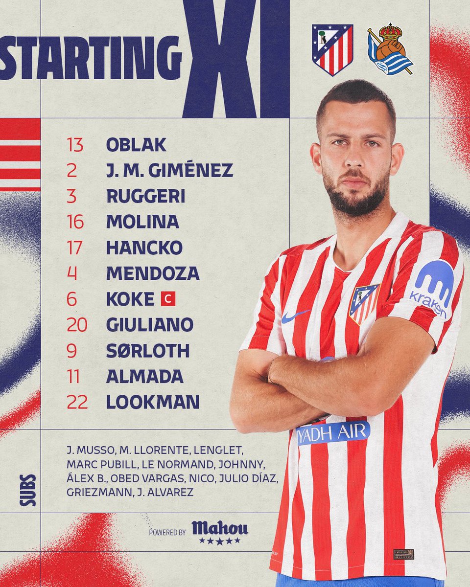 Atletico de Madrid starting XI post image