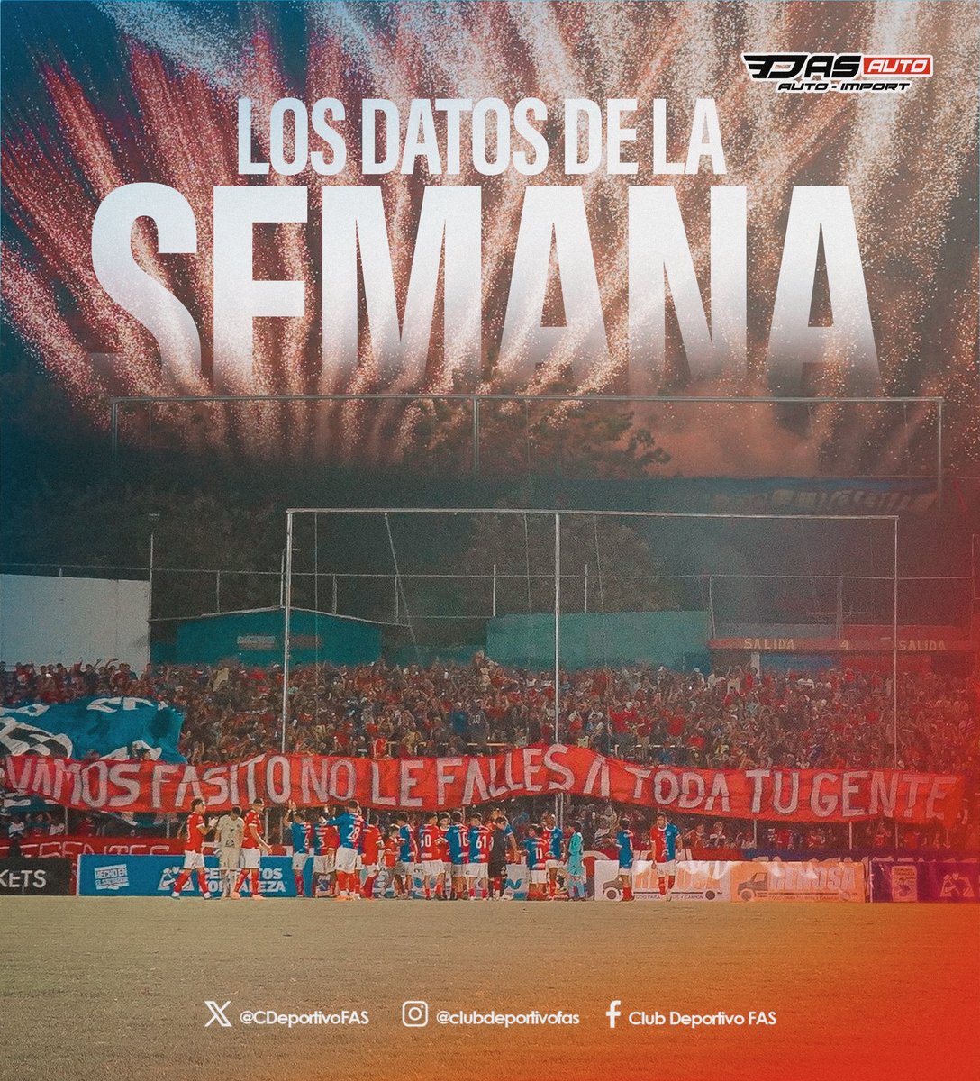 CDeportivoFAS's tweet photo. 𝑳𝑶𝑺 𝑫𝑨𝑻𝑶𝑺 𝑫𝑬 𝑳𝑨 𝑺𝑬𝑴𝑨𝑵𝑨 𝑮𝑹𝑨𝑪𝑰𝑨𝑺 𝑨 #DASAuto 🔴🔵🚘
#cdfas #tigrillos #clausura2026 https://t.co/09RgoQR2oW