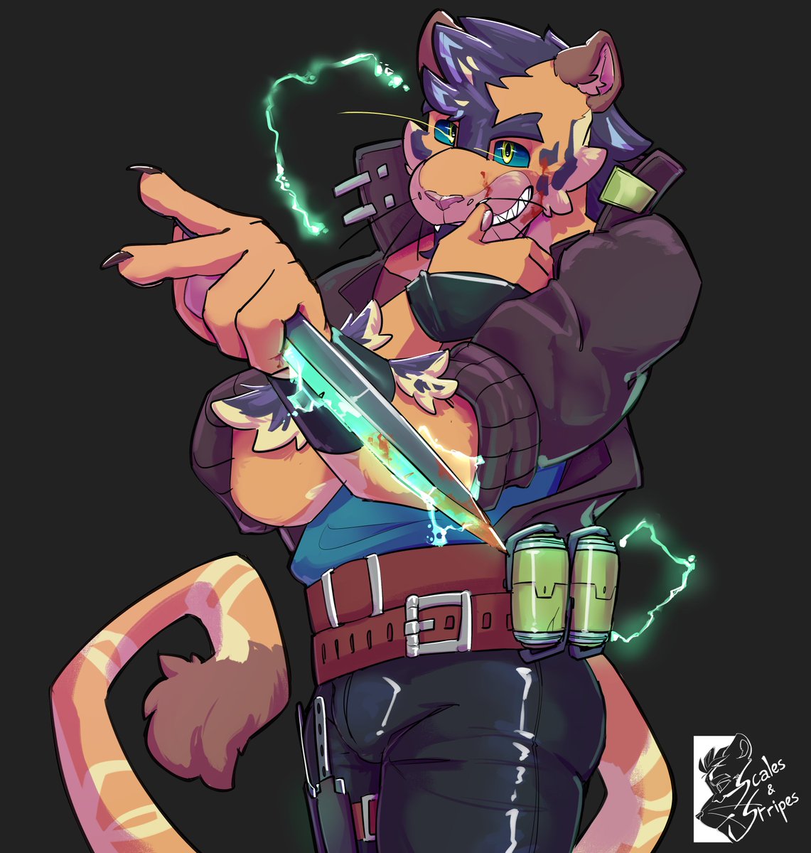 Axel Hoen, black scales and blue stripes tweet media