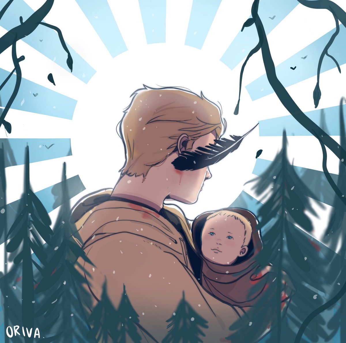 This RE8 fanart I did a couple of years ago 

#residentevilvillage #ethanwinters