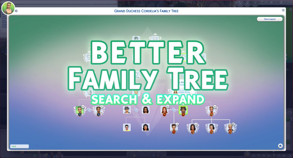TwistedMexi's tweet photo. Better Family Tree: Search & Expand
Official Release

🔸Adds a search to the Family Tree panel that highlights any matching sims.
🔸Adds an expand button that toggles a full screen view for the family tree.

Grab it at https://t.co/hLZ4H3WnGE

#ts4 #sims4 #thesims4 #ts4cc
