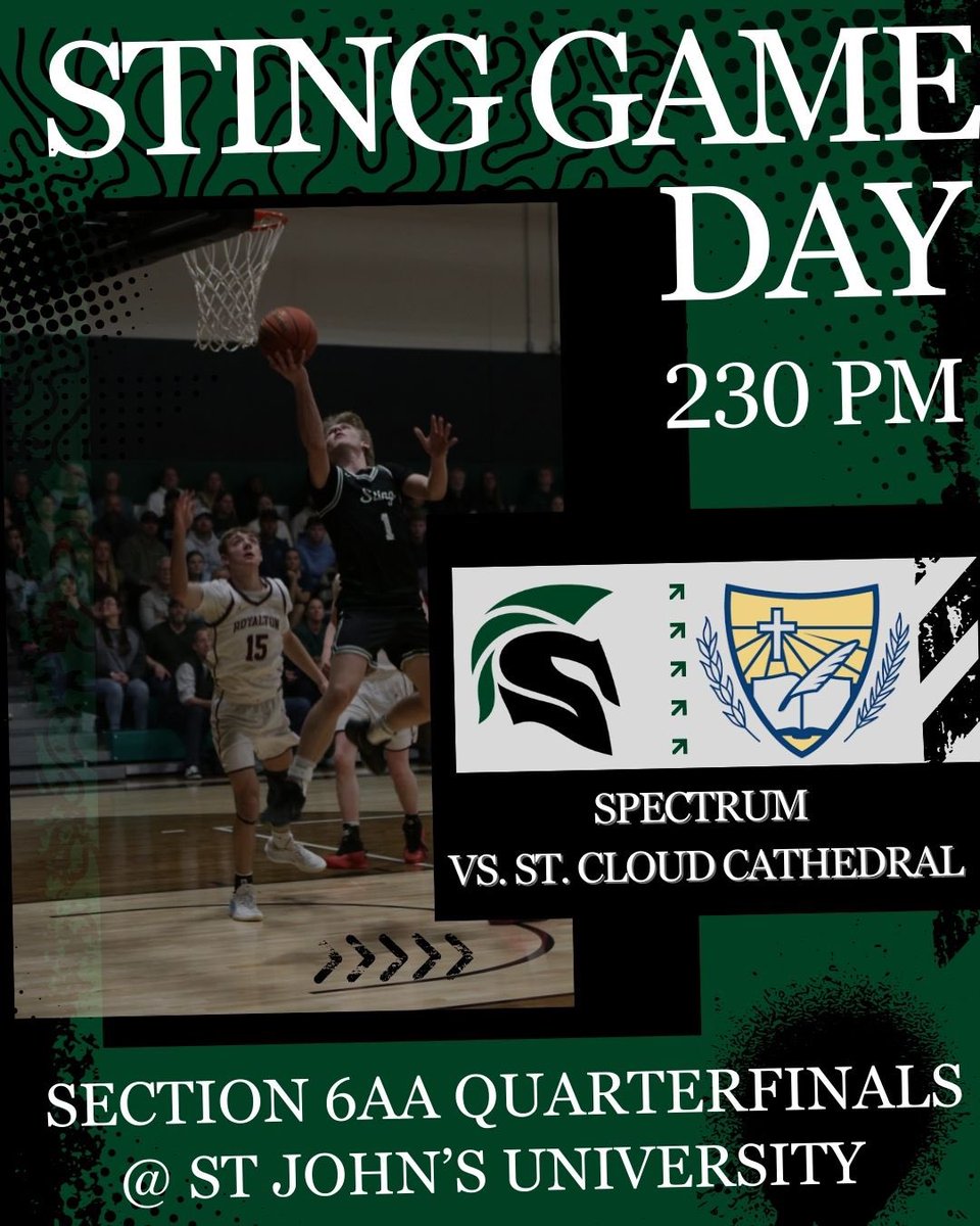 Spectrum_Hoops's tweet photo. Section 6AA Quarterfinal Gameday!

🆚 St. Cloud Cathedral
🕒 230PM
📍St. John’s University 
📺 https://t.co/QWYrL1gULb

#together https://t.co/Aqg4lUuQFY