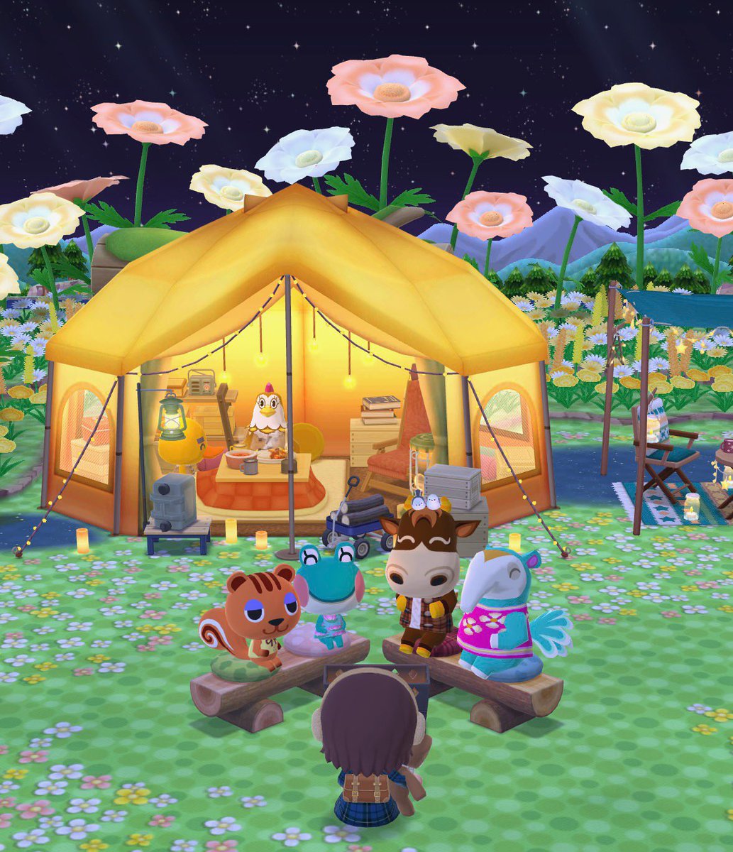 rinana_ac's tweet photo. そろそろ春の模様替えしたいけど
リアル住んでるところがまだ冬だから
桜アイテムは早すぎるしなぁと思って
(季節はリアルの環境に合わせたい)

背景と地面だけ春っぽくして
アイテムは冬のを残したキャンプ場
夜でも あったかそうでいいね( ´ω` ) https://t.co/FzYNpP0iqI