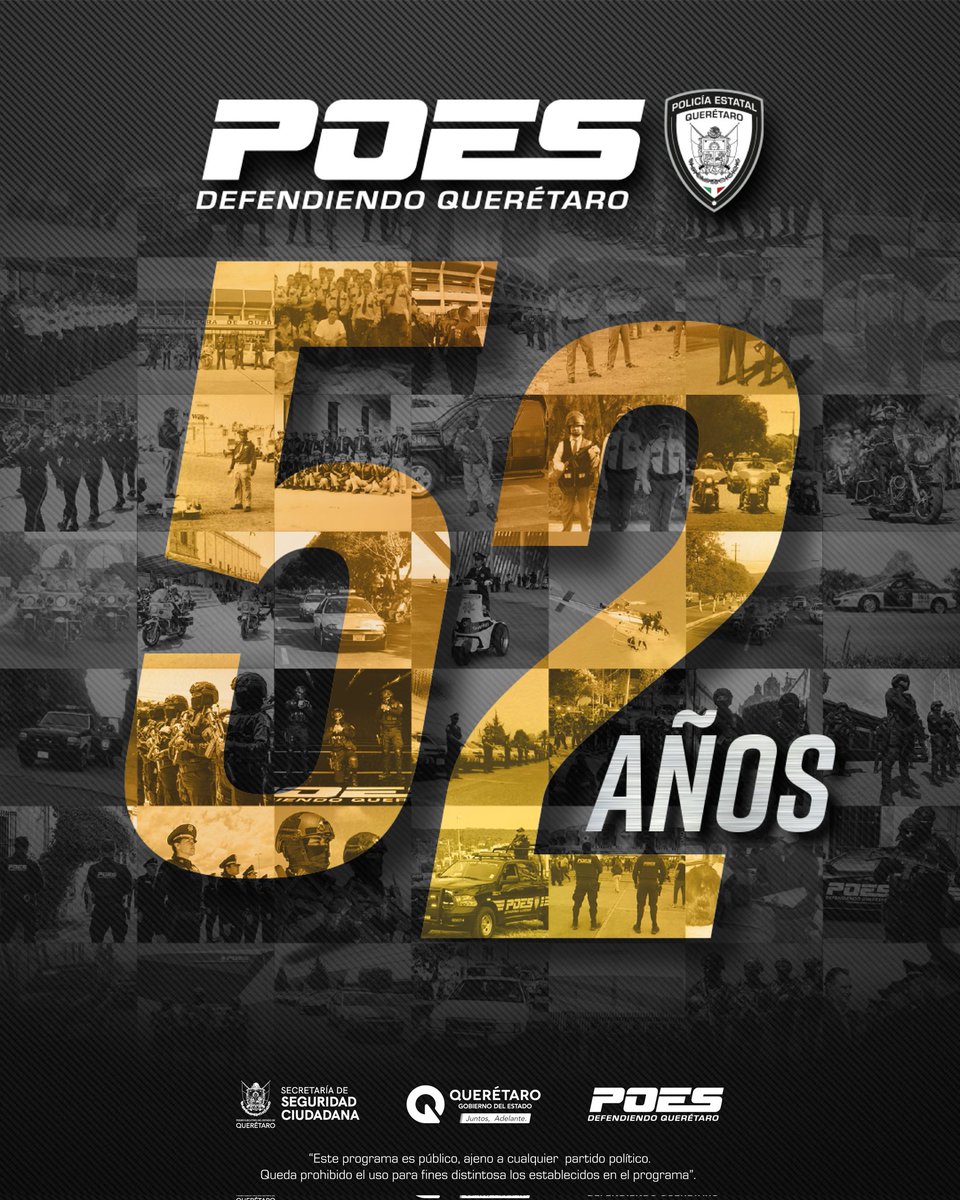 IovanPH's tweet photo. Durante 52 años, en la @POESQro mujeres y hombres han dejado huella con honor, lealtad y servicio, valores que guían el trabajo diario por la seguridad de Querétaro y la protección de las familias. https://t.co/DZDNOTusNm