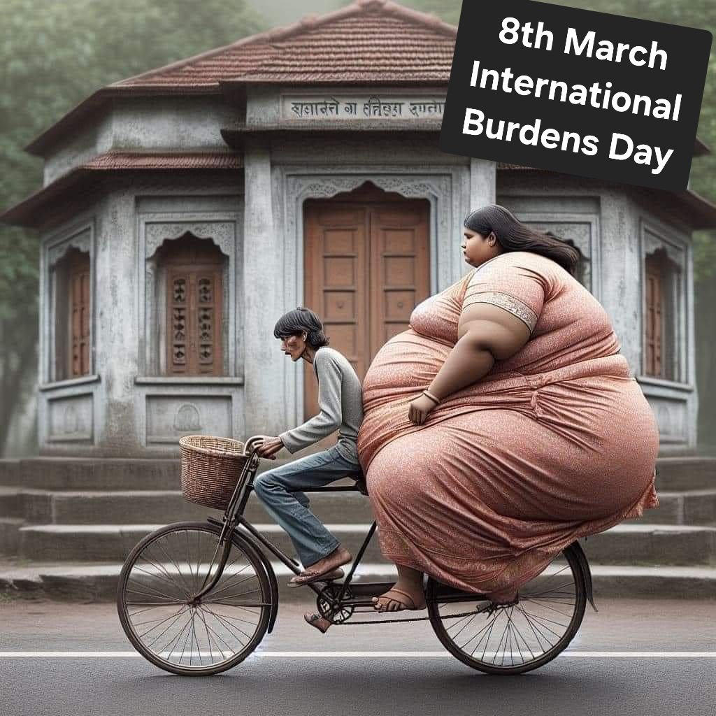 RUDRABABASIFF's tweet photo. 📢#8thMarchInternationalBurdensDay.
#HappyBurdensDay8thMarch 
#HappyBurdensDay https://t.co/pmXkyM9fmT