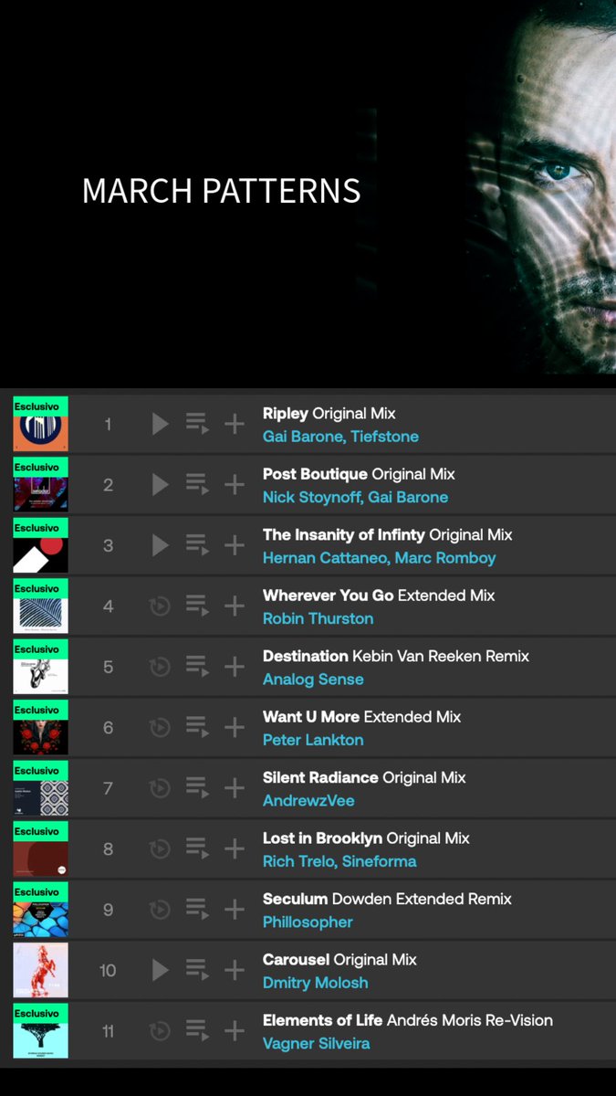 GaiBarone's tweet image. New Chart UP
@beatport 

beatport.com/it/chart/march…

#march #patterns