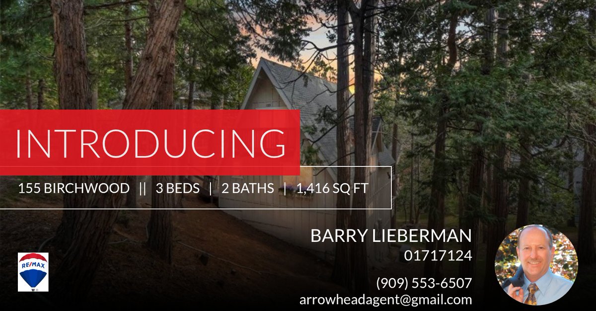 BarryLieberman8's tweet photo. Introducing a new property in Lake Arrowhead! This home offers a blank canvas for you to create the home you've always wanted.🎨 Reach out to me at (909) 553-6507 for more information.

Barry Lieberman
"Investing with In... https://t.co/834iUd8472 https://t.co/0Ia4wxD2mL