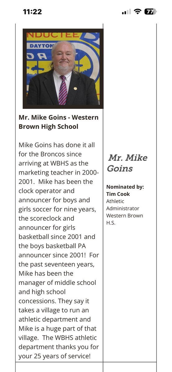 Western Brown HS tweet media