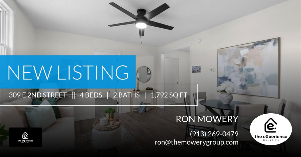 ronmowery's tweet photo. 📍 New Listing 📍 Take a look at this fantastic new property that just hit the market located at 309 E 2nd Street in Bonner Springs. Reach out here or at (913) 269-0479 for more information https://t.co/gSOhdpRNbu https://t.co/8cfxRjTrx5