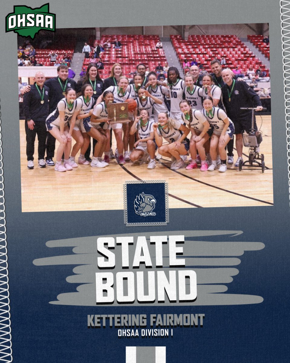 FairmontGB's tweet photo. STATE BOUND!

Your Firebirds are headed to the FINAL FOUR at UD Arena.

📍 vs Pickerington Central
🗓 Thursday, March 12
⏰ 8:00 PM
🔵 Firebirds in BLUE

Firebird Nation…let’s make UD Arena a Sea of Blue!

#WeAreFirebirds https://t.co/BlKvODzb0I