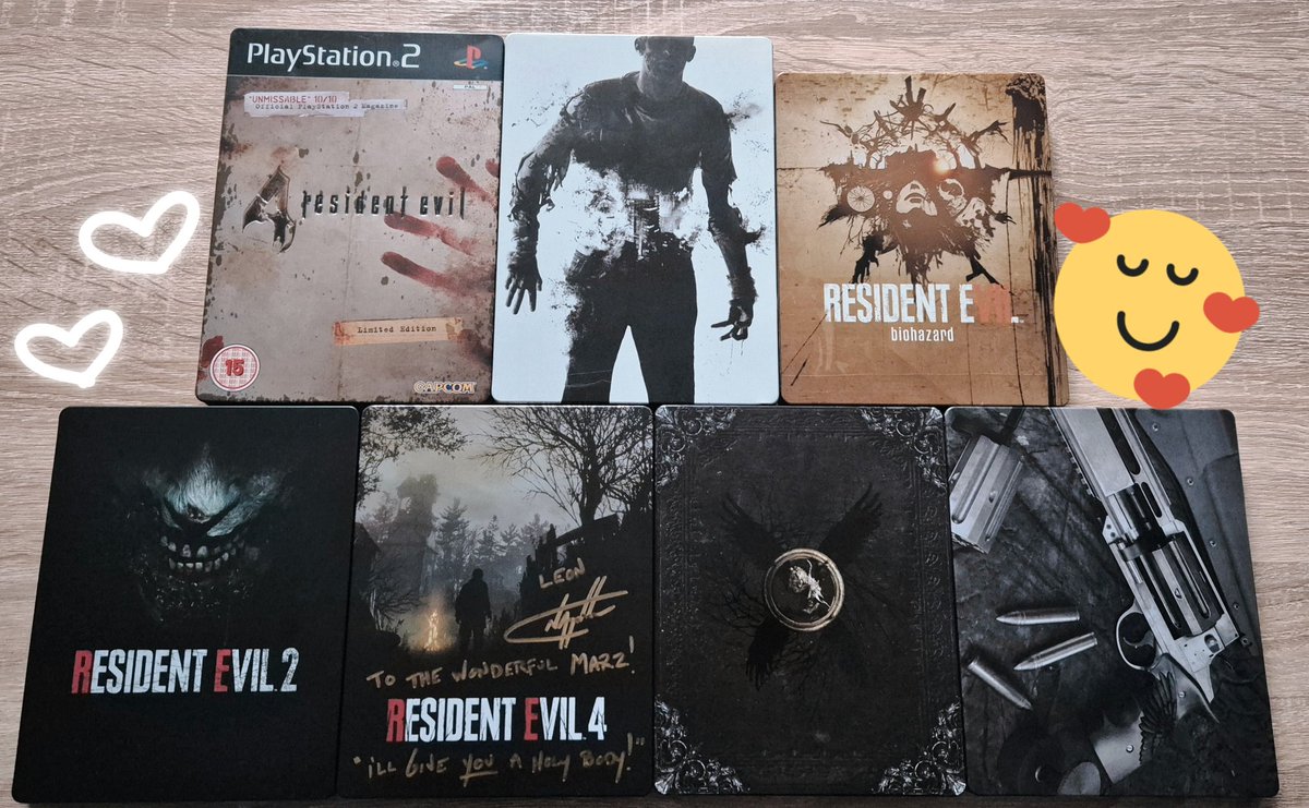 Resident Evil Steelbook Cases 🥰
♡ Resident Evil 4
♡ Resident Evil 6
♡ Resident Evil 7
♡ Resident Evil 2 Remake
♡ Resident Evil 4 Remake 
♡ Resident Evil Village
♡ Resident Evil Requiem 
#REBHFun #ResidentEvil