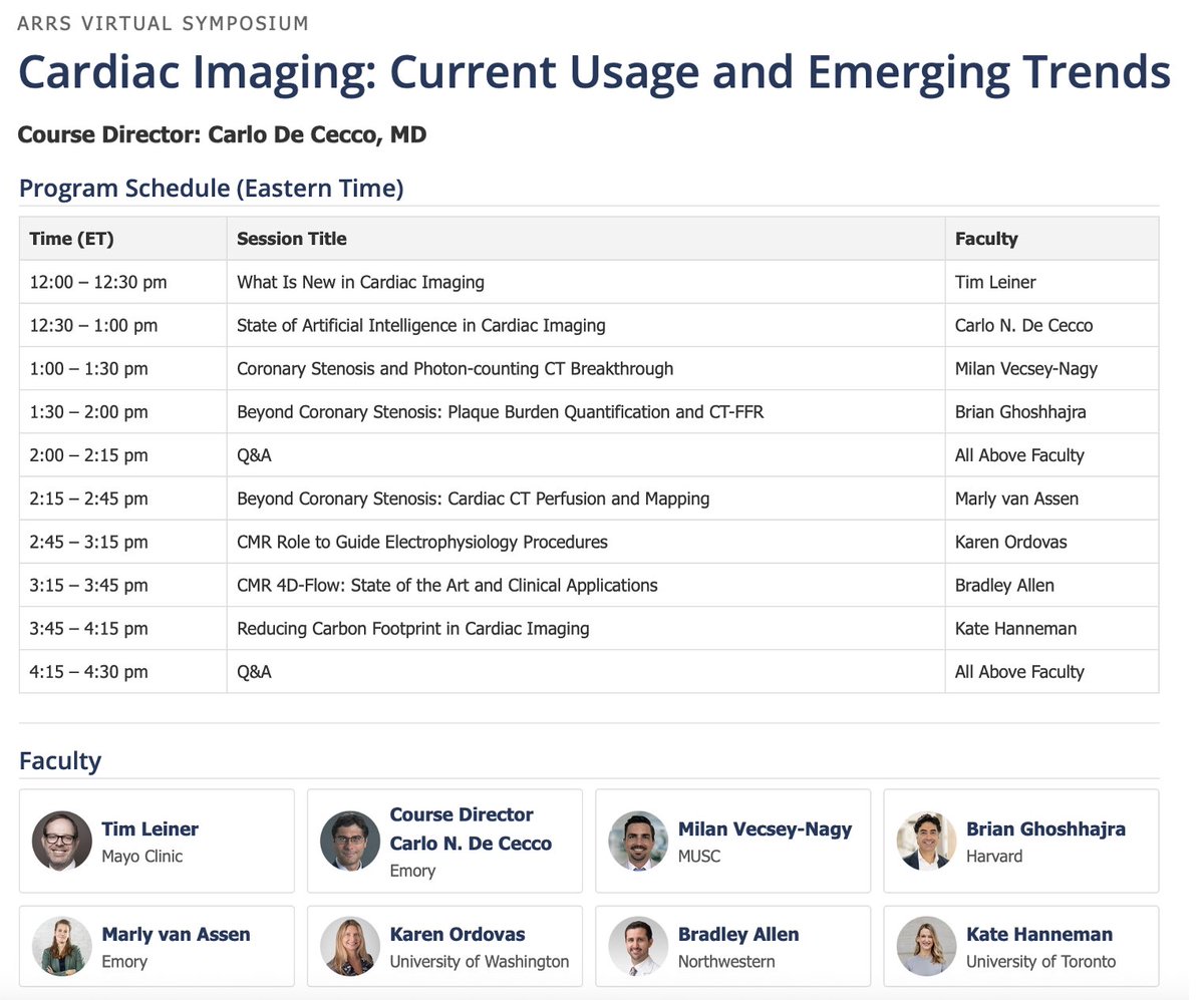 Carlo N. De Cecco, MD, PhD tweet media