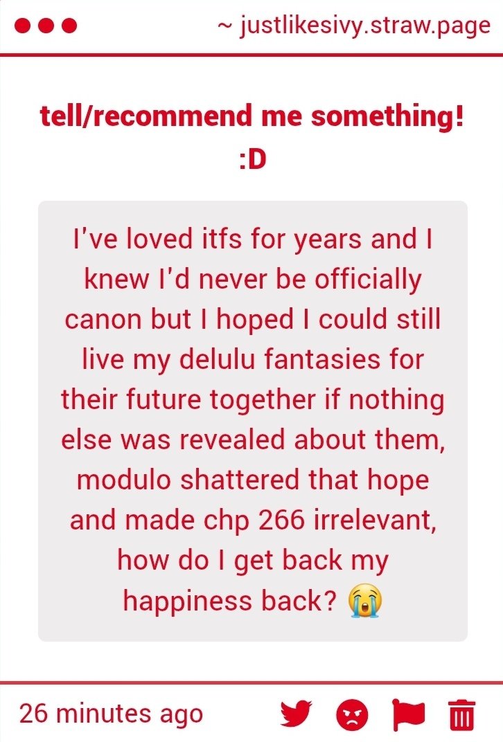 justlikesivy's tweet image. sigh bb we're in this together 🫂 tbh i still can't really see modulo as an actual sequel so in my mind the real ending is still the jjk ending lol + look at the bright side: neither of them got the marriage plotline so better dead/doomed than stuck in a het relationship LMFAO 🩷