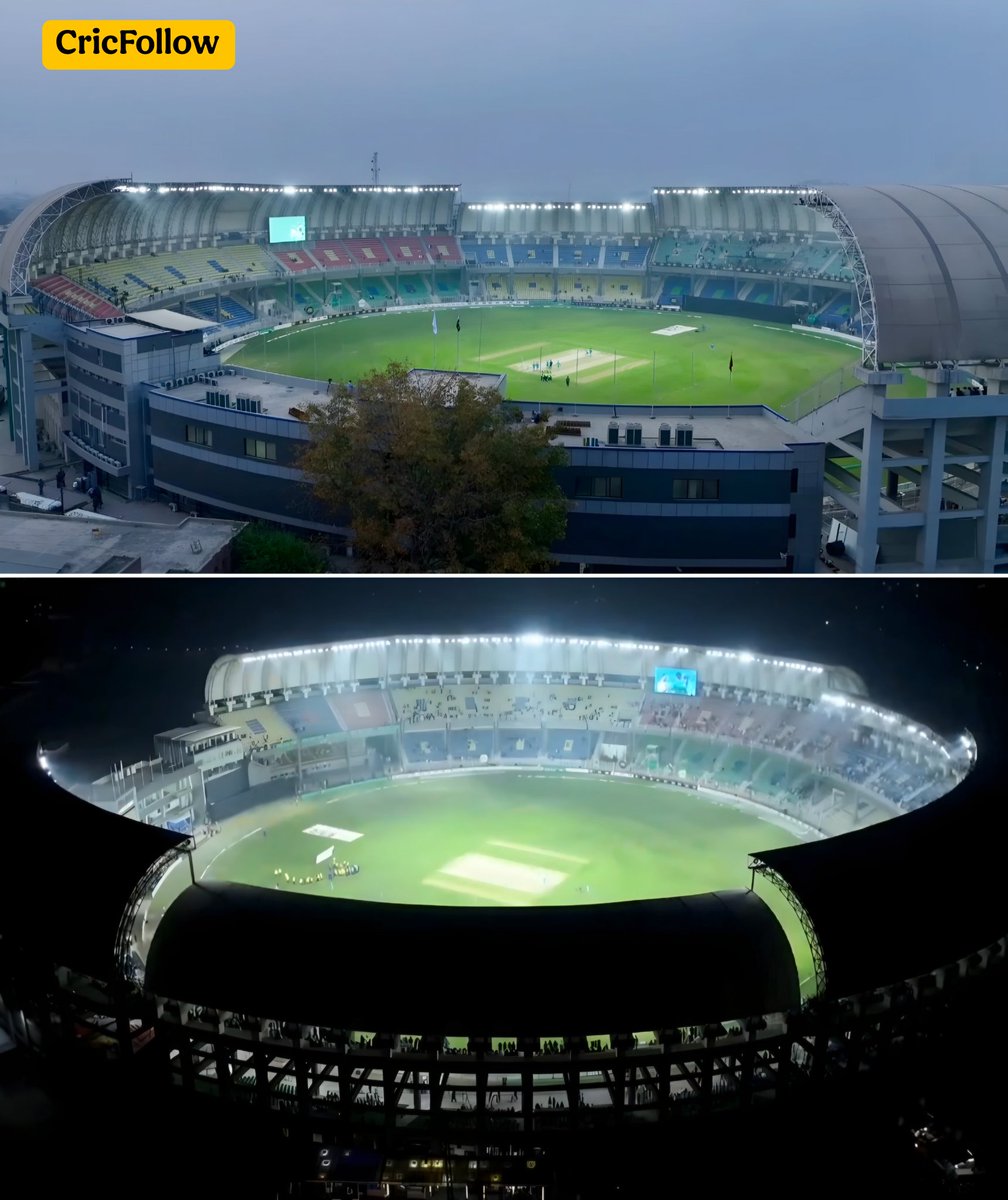 The night view of Imran Khan Stadium in Peshawar looks fantastic. Hopefully, the people of KP will fill the stadium during the PSL matches and create a great atmosphere. 🏟 ❤️