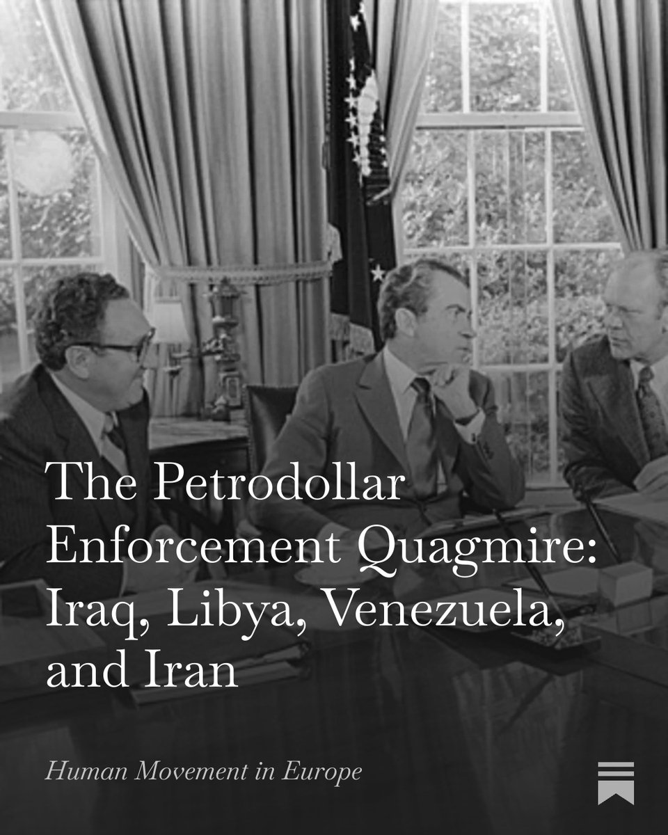 The Petrodollar Enforcement Quagmire: Iraq, Libya, Venezuela, and Iran. My latest on emmanuel-comte.eu/product/the-pe… and open.substack.com/pub/emmanuelco…