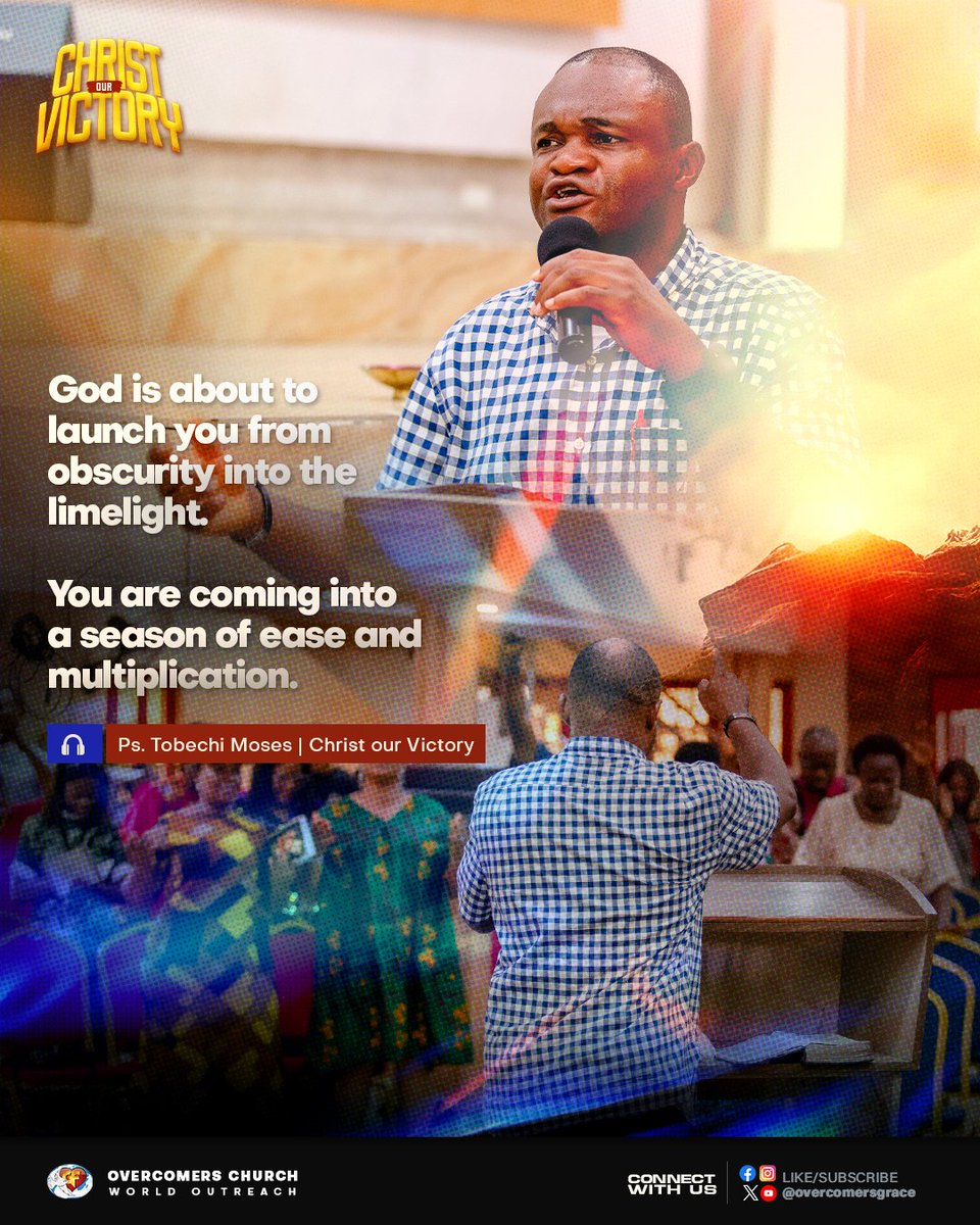 overcomersgrace's tweet photo. 🔥 God is launching you from obscurity into the limelight.
A season of ease and multiplication is here.
You will go far and fast by the mighty hand of God and exceed expectations in Jesus Christ’s name. AMEN.

🎧 “Christ Our Victory” by Ps. Tobechi Moses is available on Telegram. https://t.co/6Mp2tgHMLb