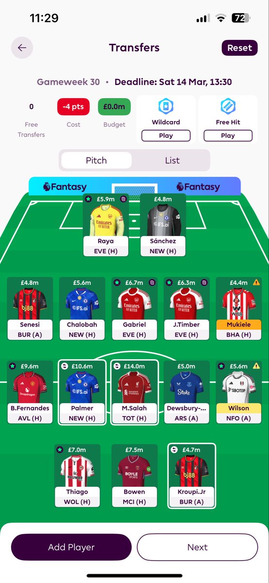 #FPL GW30 I’ve transferred out Haaland and Enzo and Semenyo. Highly owned and I ain’t chasing my ML. It’s all or nothing now. Going for Salah and Palmer., which will also force me a differential captain too. This will also be the soil on top of the grave or be the resurrection.